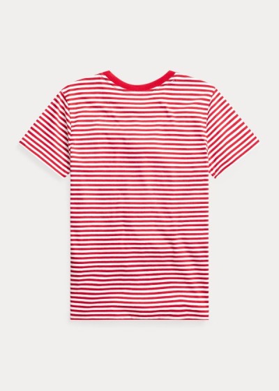 Playeras Polo Ralph Lauren Mujer Rojos / Blancos - Striped Cotton Jersey - GUAEV0958